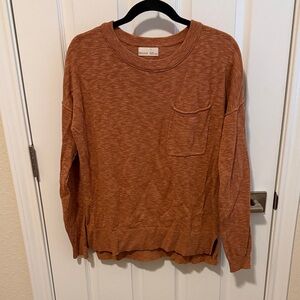 Rust Orange Sweater with Pocket